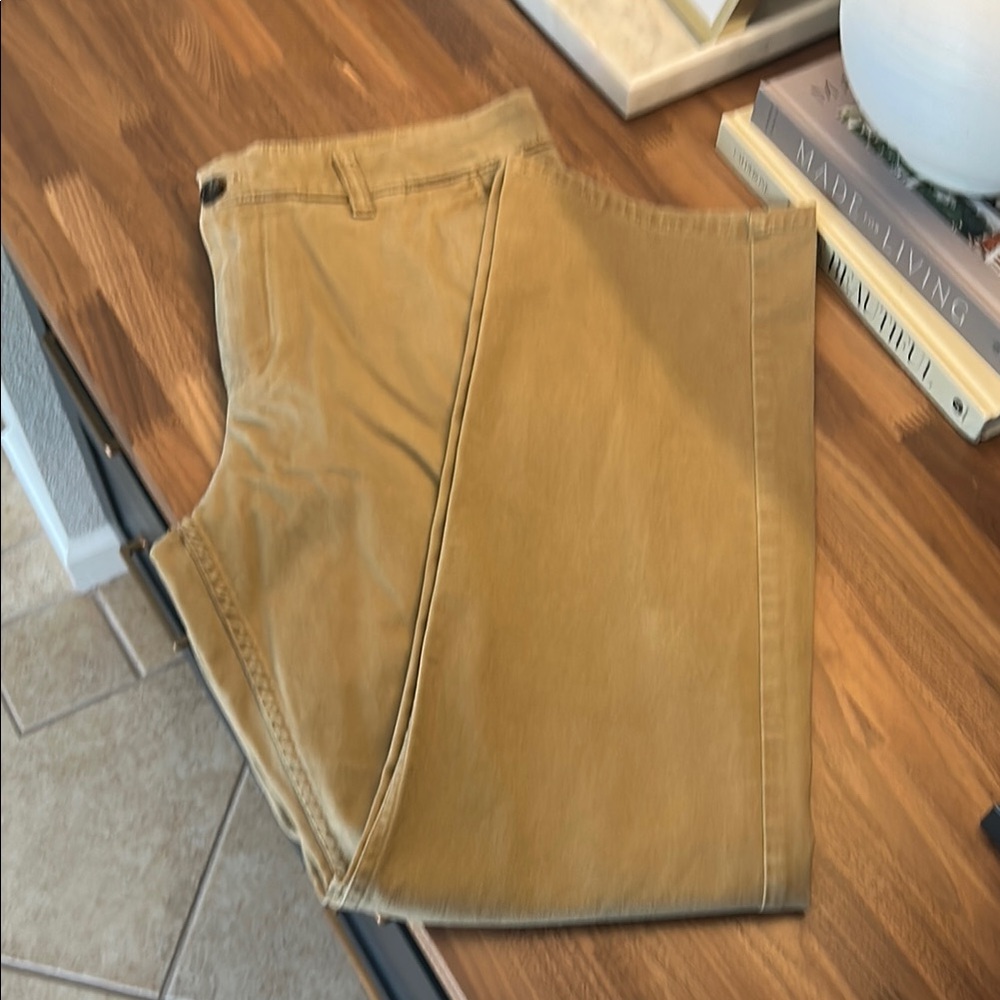 Hawker Rye Tan Cotton Twill Chinos with Straight-Leg Cut.